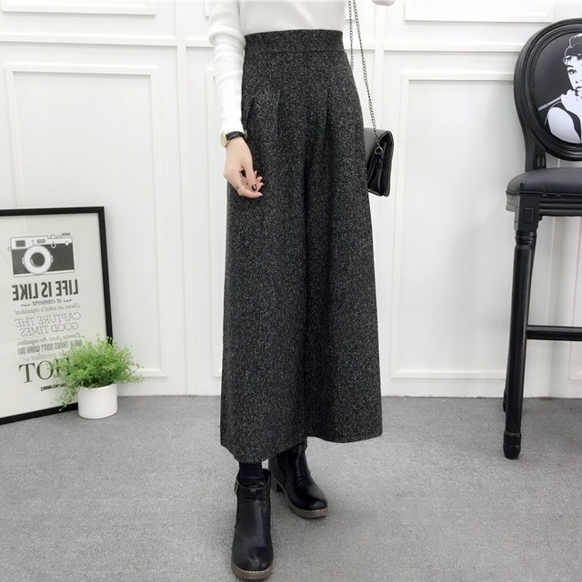 High-Waisted Wide Pants　T742