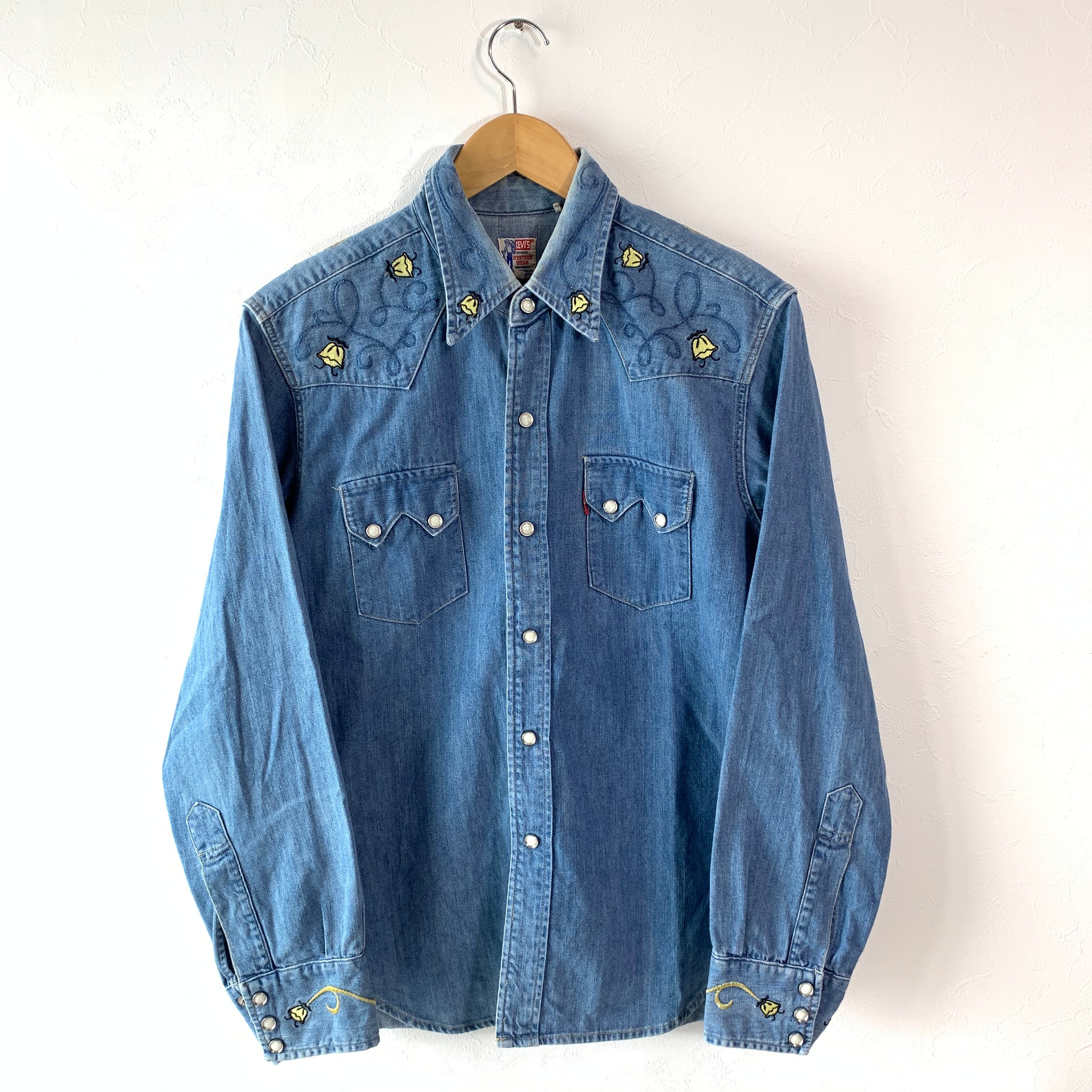 リーバイス　フリーメーソン　ペイント　リメイク　Levi’s vintage clothing フリーメーソン　リーバイス　ペイント　カスタム　 ウエスタン　デニムシャツ | おもしろリーバイスセレクト！とびだせ！TKDラボ powered by BASE