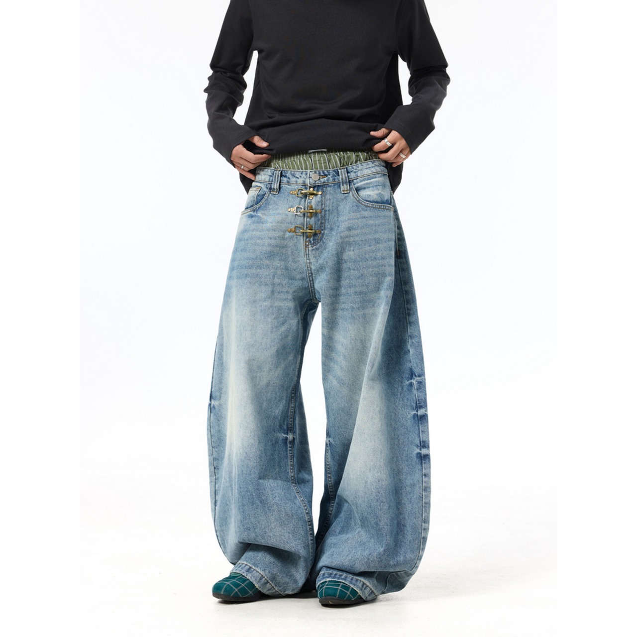 ストリート ファイヤーマン デニムパンツ P387