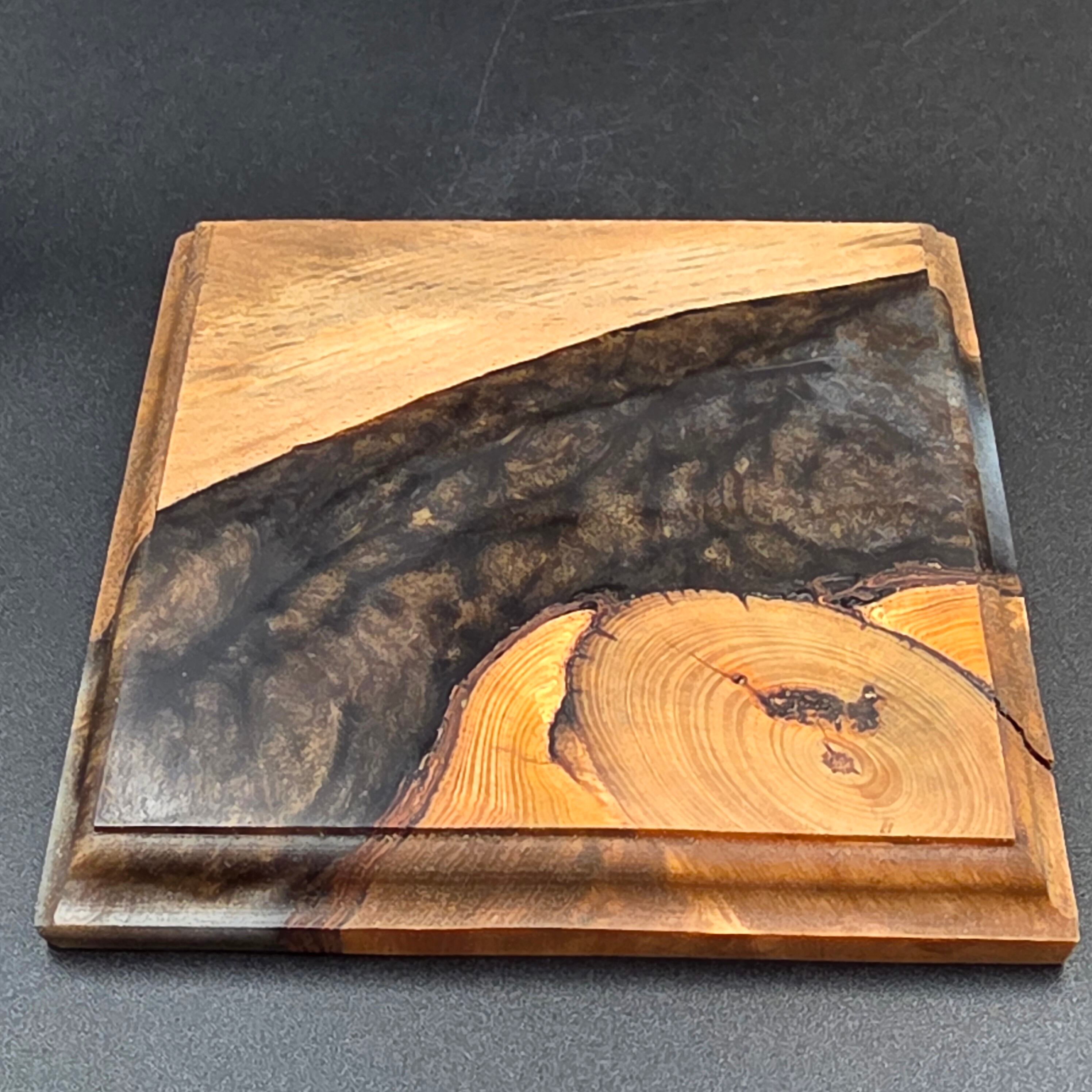 BOTANICA ウッドレジン 鉢台 / リバートレイ (一点物) | BRIDGE GARDEN