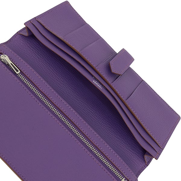 Used HERMES エルメス 長財布 ベアンスフレ シェーブル ミゾール