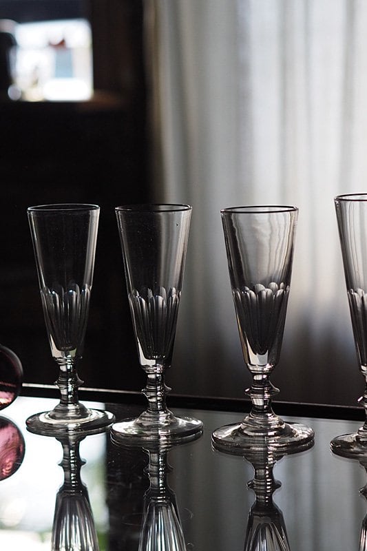 アンティークフルート型グラス-antique champagne glass_3