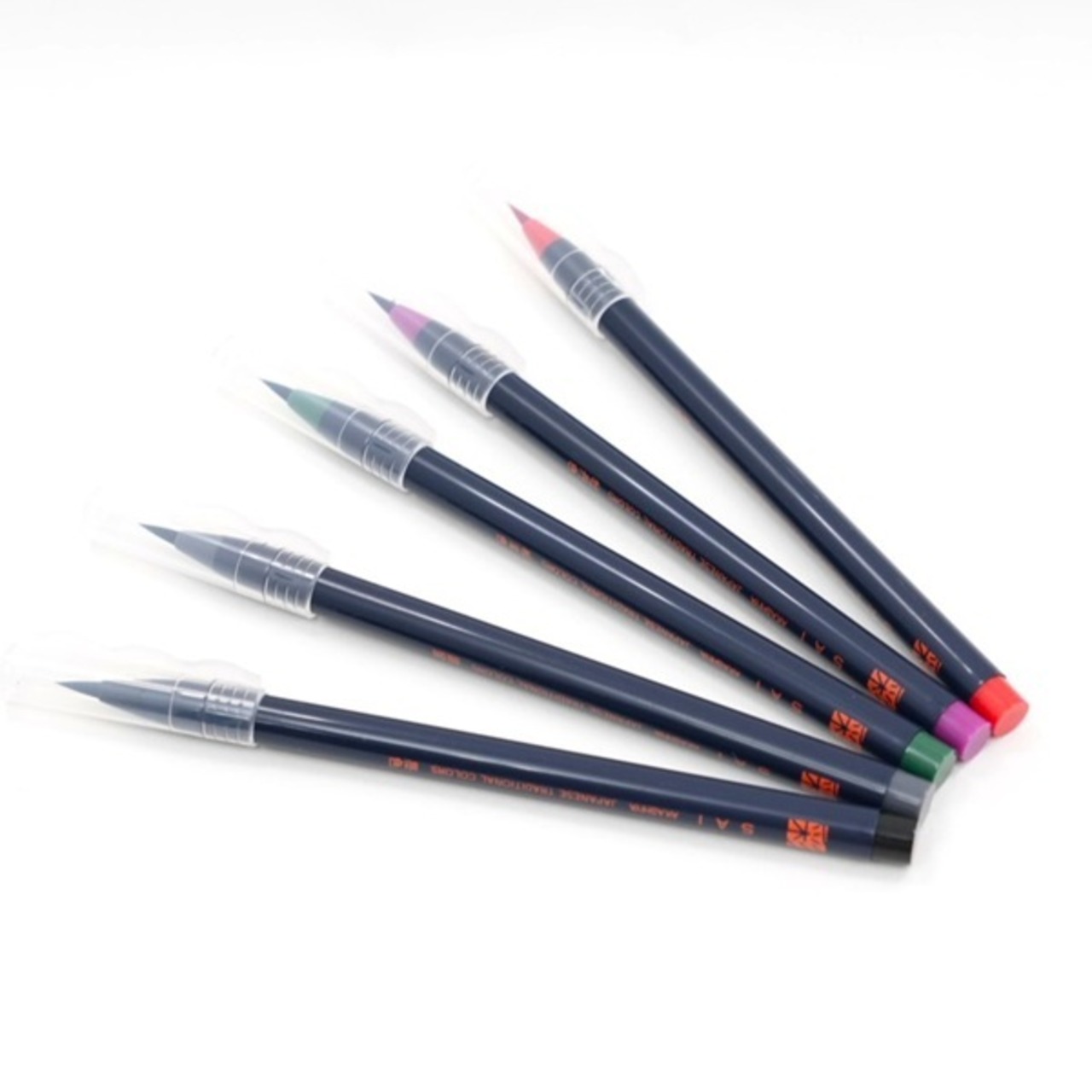 あかしや水彩毛筆「彩」冬を描く5色セット