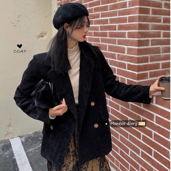 ブラックジャケット スタイルルーズカジュアルトップス モンロー99452407589