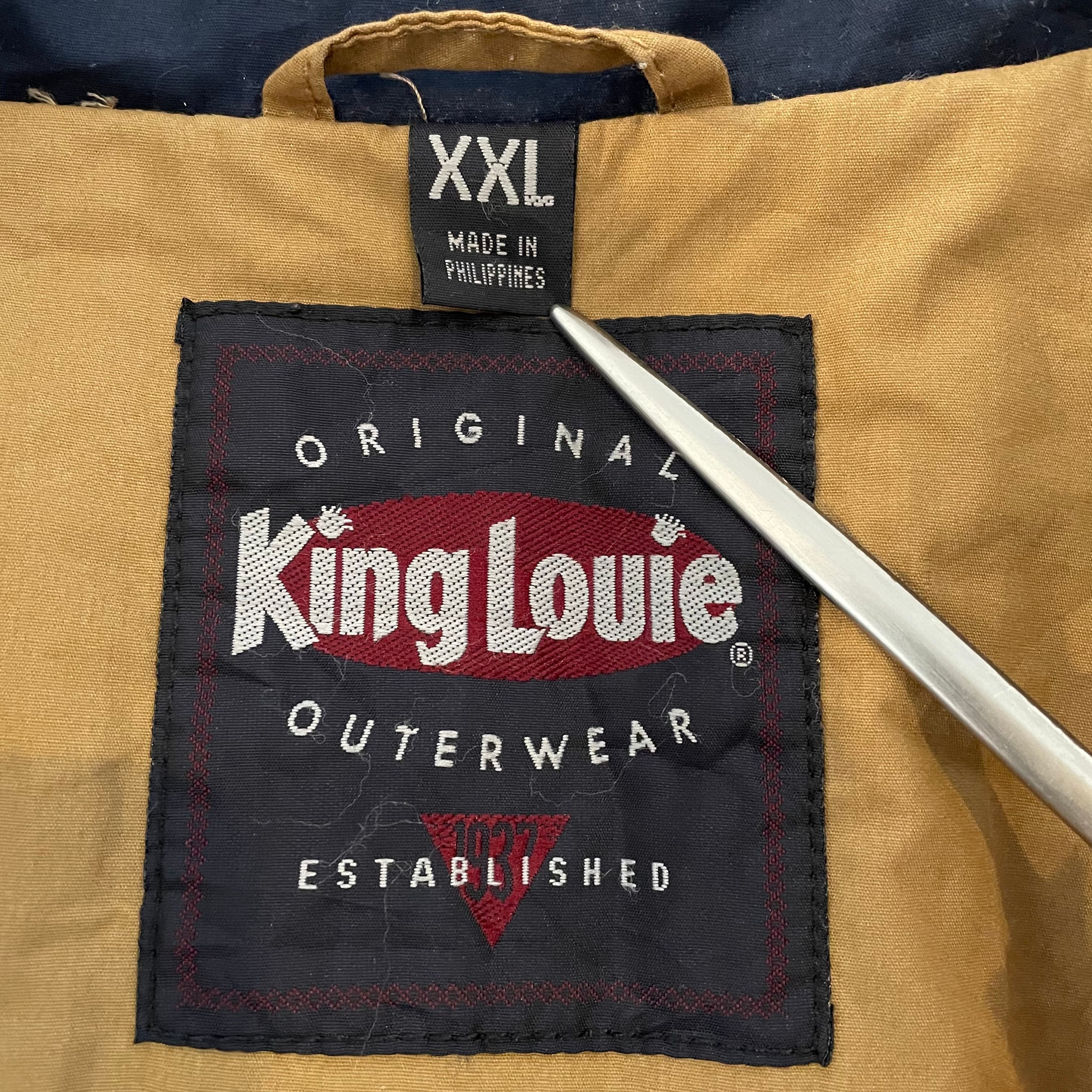 king louie】キングルイ 刺繍ロゴ 企業系 ブルゾン 中綿ジャケット