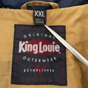 【king louie】キングルイ 刺繍ロゴ 企業系 ブルゾン 中綿ジャケット アウター オーバーサイズ 2XL us古着