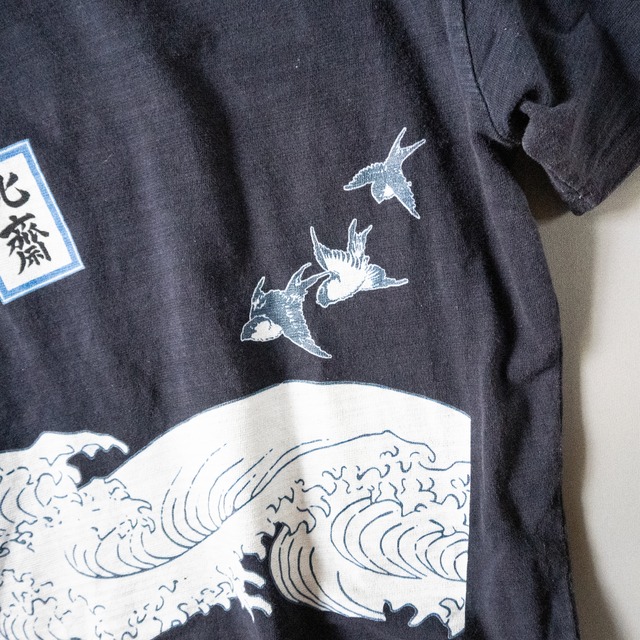 "HOKUSAI" used T-shirt
