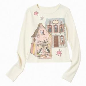 [OuttheBlue] Fairy Tale Cottage Retro Slim Fit Top