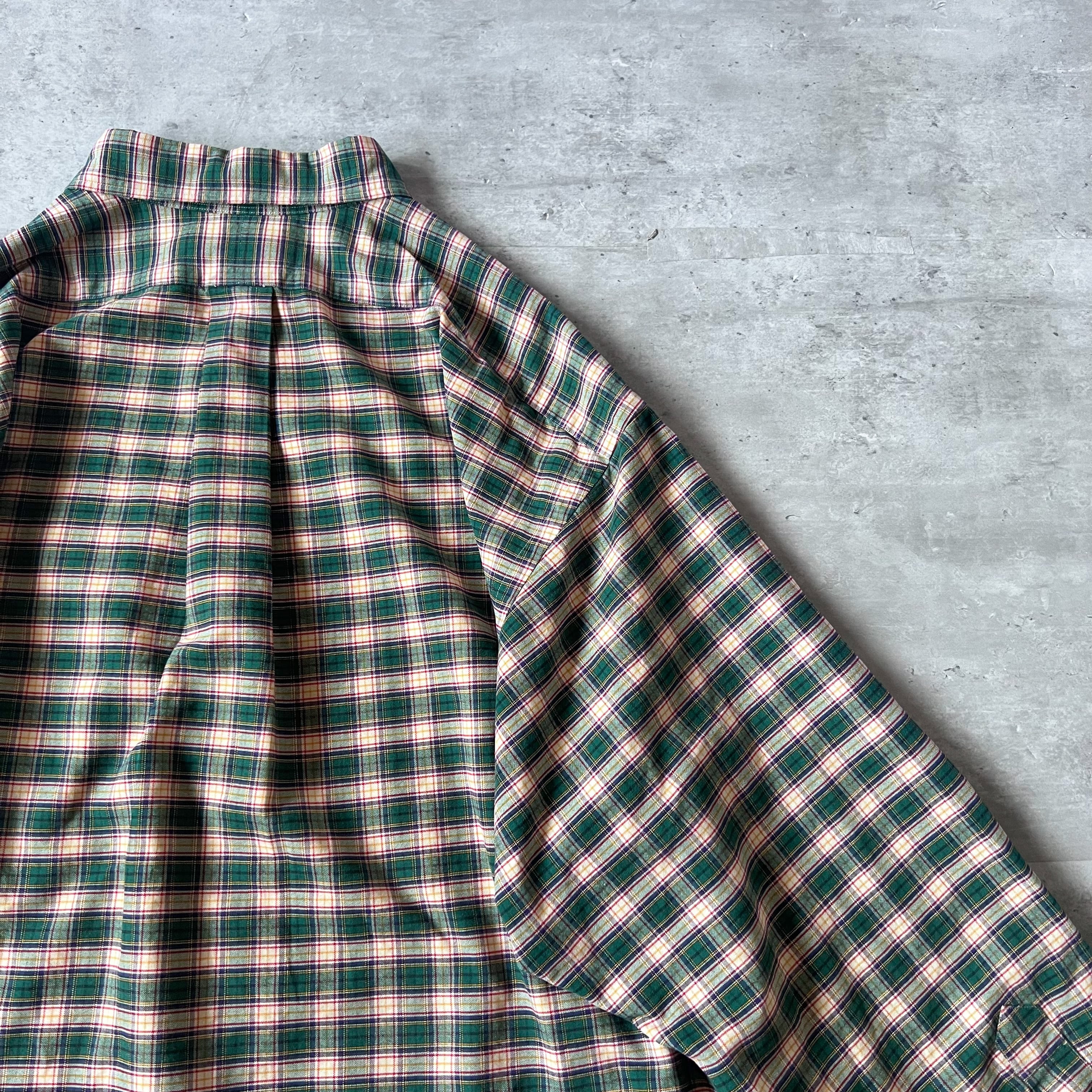 s “Ralph Lauren” BIG SHIRT green check pattern B.D. shirt 年代