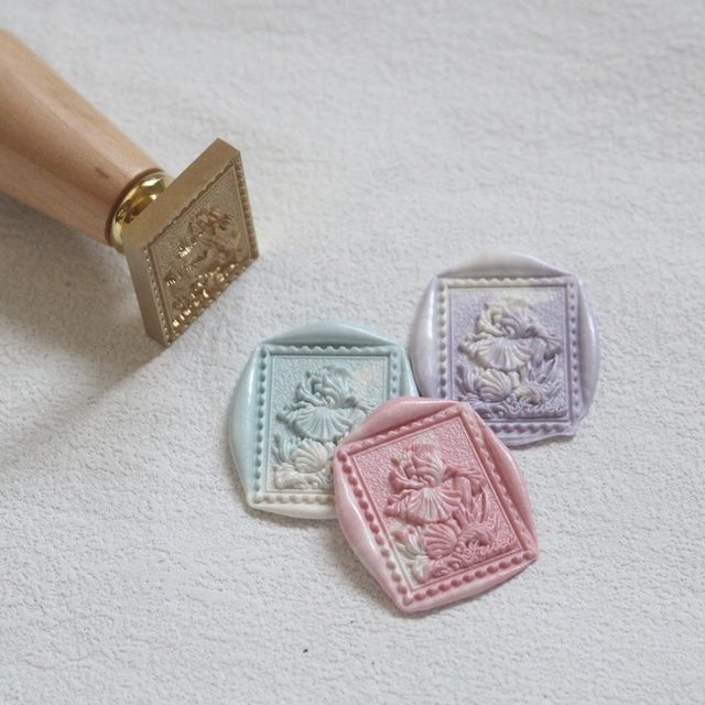 ☆Wax Seal Stamp│Postage stamp【iris】