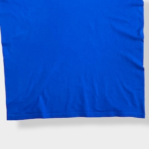 【B&C COLLECTION】企業系 企業ロゴ プリント 半袖 Tシャツ L ブルー us古着