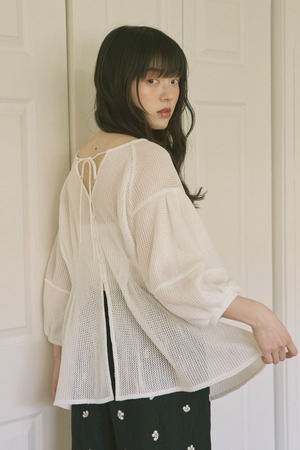 AM650508 2way mesh peplum tops