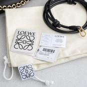 ロエベ フラメンコ パース ミディアム メローナパラム ブラック レザー ショルダーバッグ