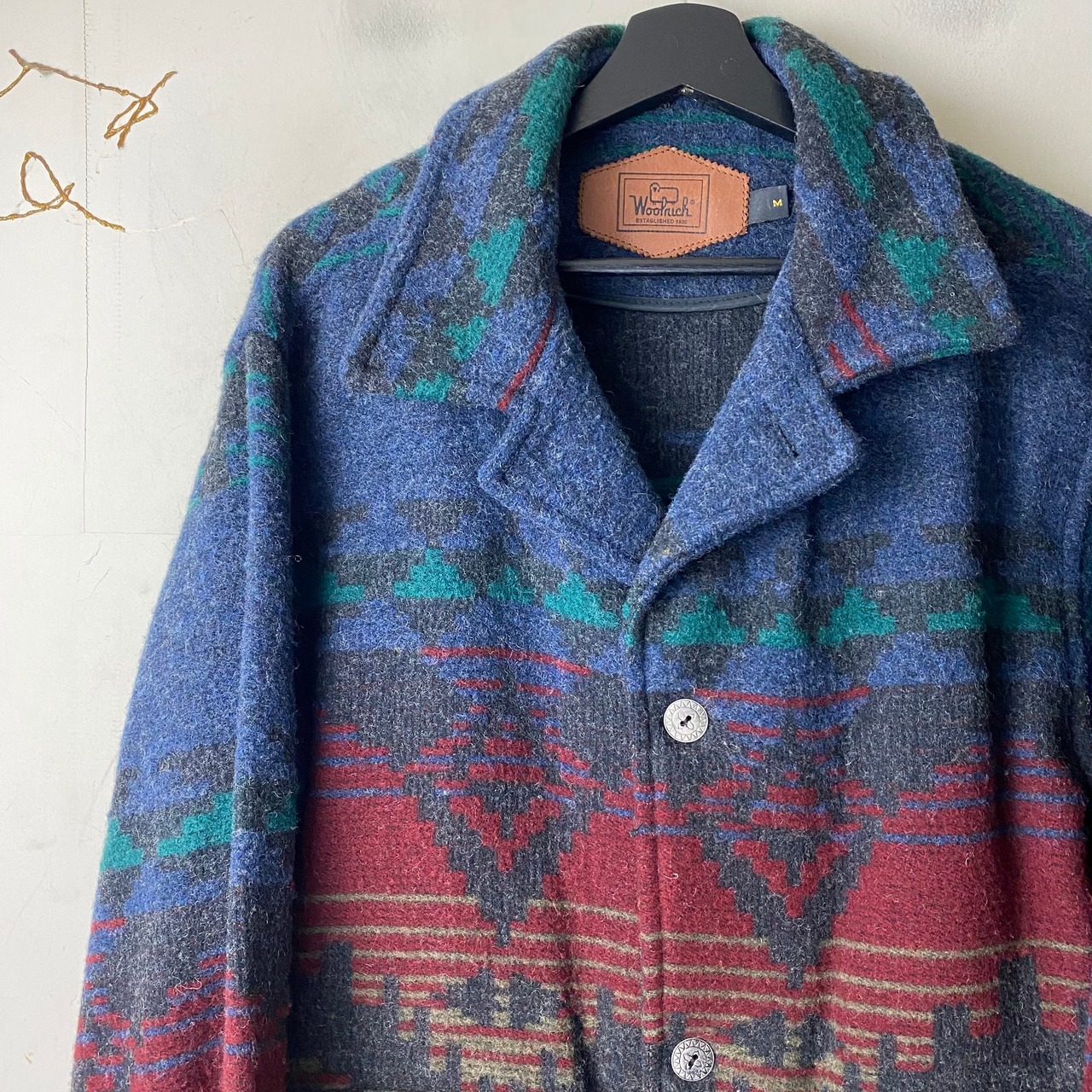 vintage 1990’s native pattern rug coat