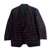 FICCE RAZZA YOSHIYUKI KONISHI フィッチェラッツァ チェック 2B テーラードジャケット L/パープル×ブラック メンズ