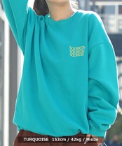 ◆ドロスト ロゴ刺繍 ルーズスウェット◆sb-t1140042q