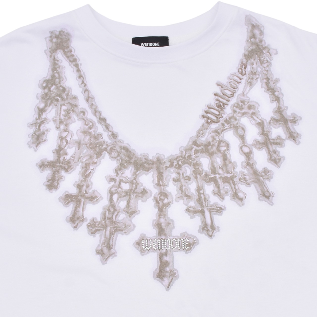 【WE11DONE】BLACK CROSS NECKLACE T-SHIRT - 5
