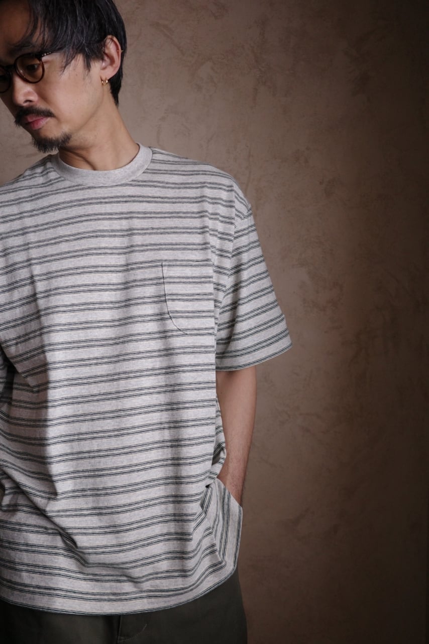 ENDS and MEANS / Horizontal Striped Tee | iremono