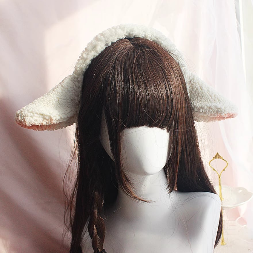 ゆめかわいい 子羊カチューシャ もこもこ かわいい 暖か