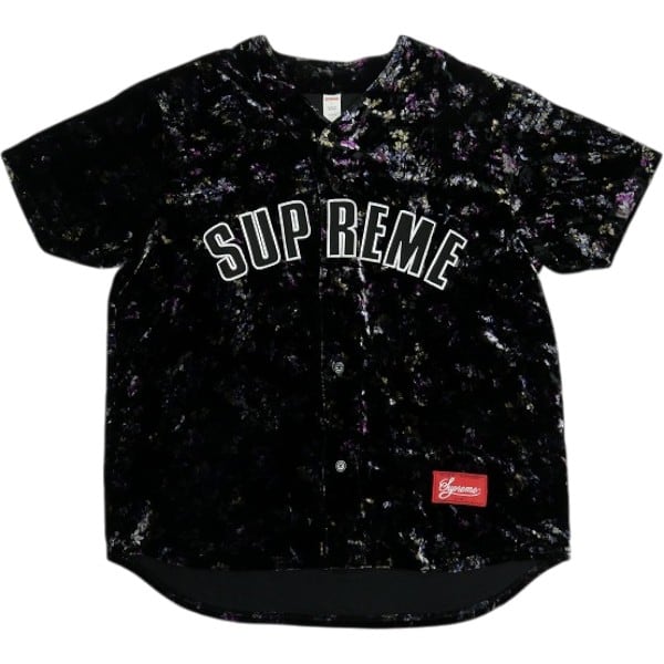 supreme シュプリーム　フローラ ベロア　Floral ベースボール　19 Supreme 19AW Floral Velour Baseball 19FW ⁄Supreme Floral Velour