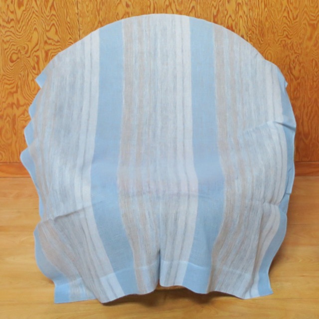 SWEDEN POWDER BLUE/POWDER GREY OMBRE STRIPE CURTAIN