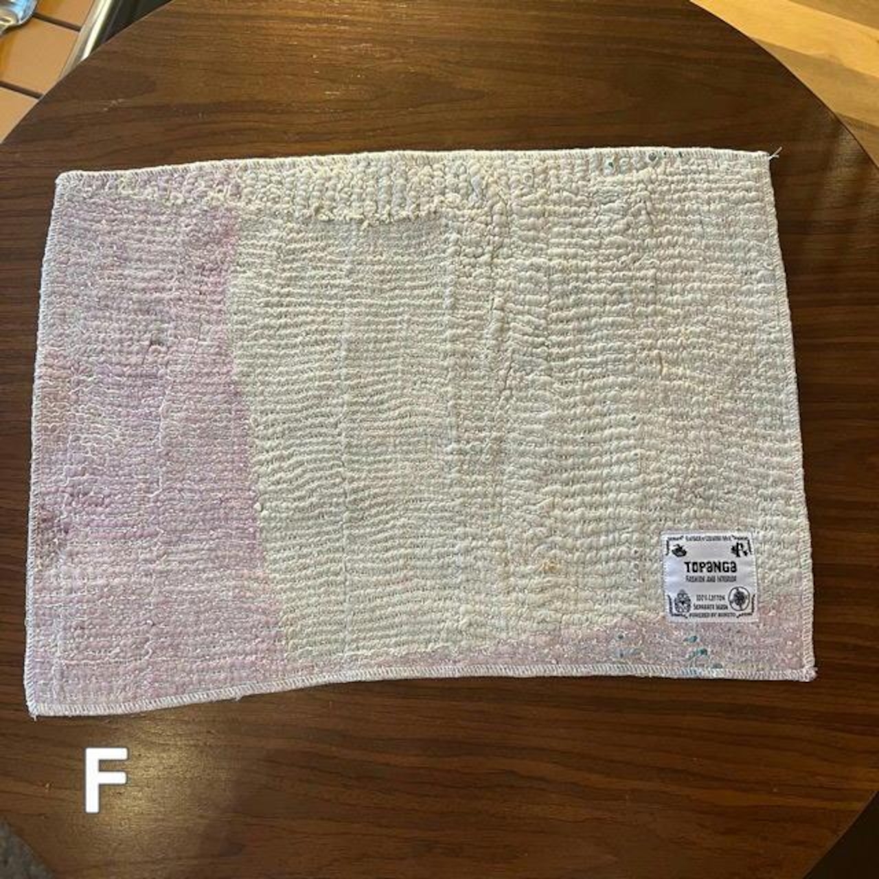 TOPANGA Kitchen India Vintage Lalli Quilt lunch Mat 10Type 　A〜J 30×40cm 　インドヴィンテージラリーキルト　ランチマット 10種　【メール便可】