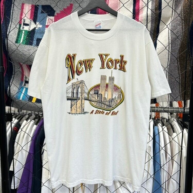 90s デザインTシャツ ニューヨークシティ ブルックリン橋 プリント