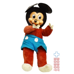 ディズニー ミッキーマウス ラバーフェイスぬいぐるみ人形 ガンド社 メイドインジャパン