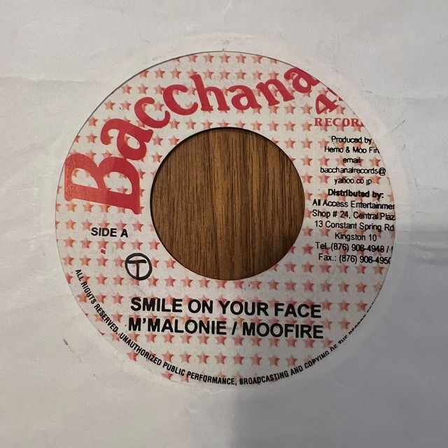 Smile On Your Face / M'Lonie, Moofire 7inch