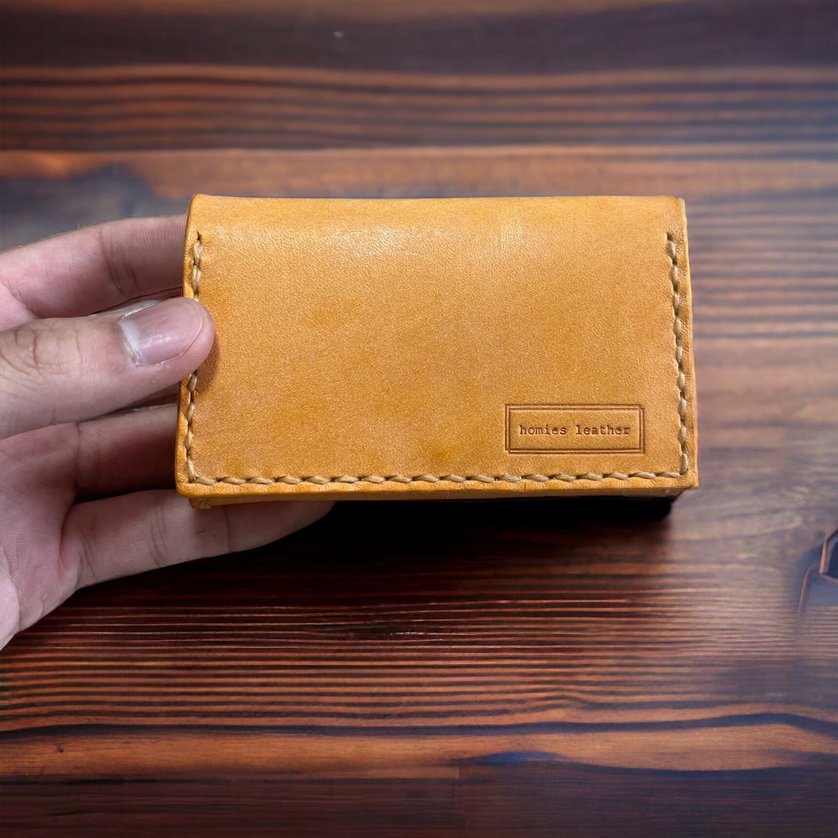 ※Ryo　名刺入れ　フルオーダー フルオーダー 名刺入れ ロロマレザー イエロー | homies leather