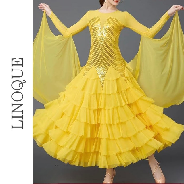 スパンコールケーキスカートロングドレス 3color 【L00033】