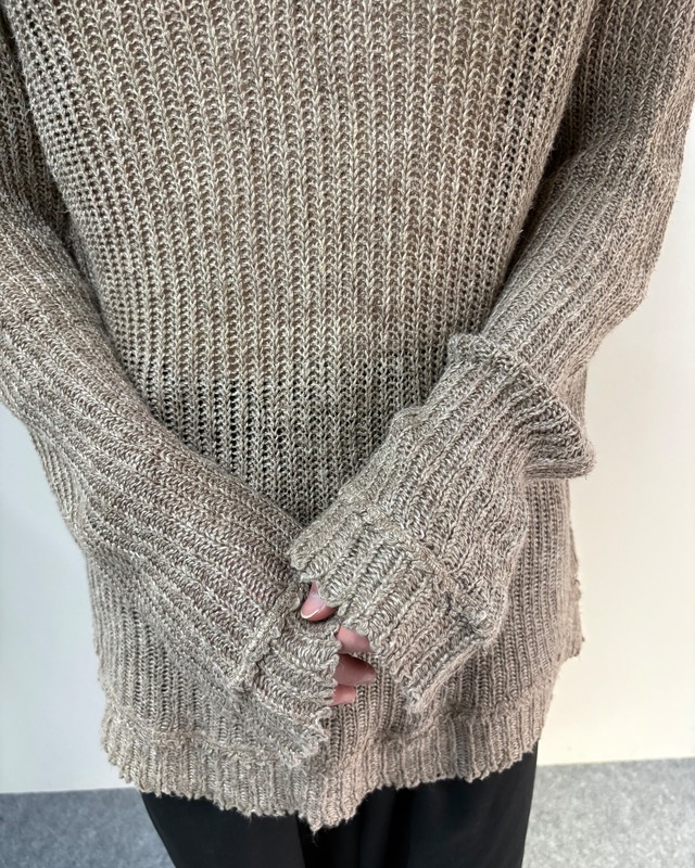 【DOLCE&GABBANA】v-neck linen knit