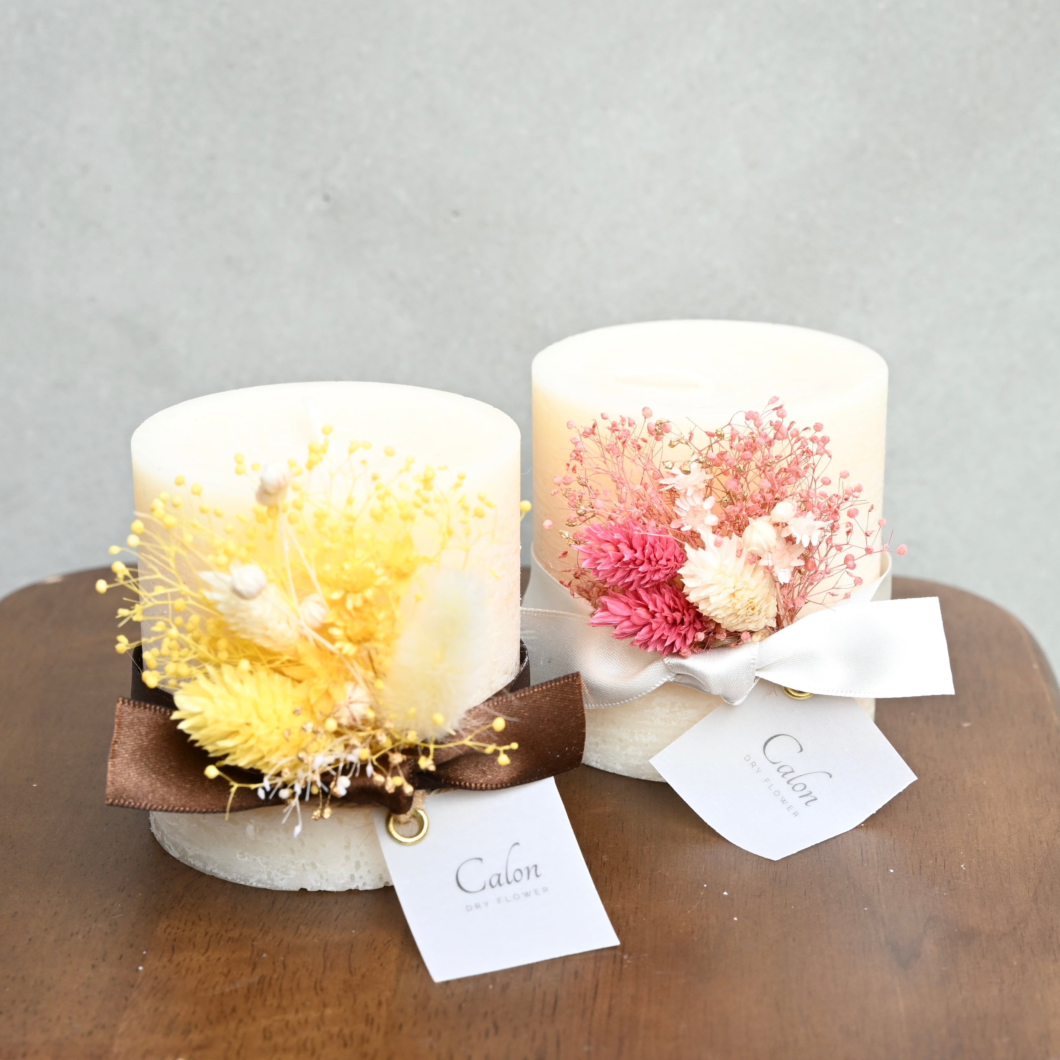 在庫72個！クリーム色キャンドル L-2_d668ecf5-958c-4ed1-a312-