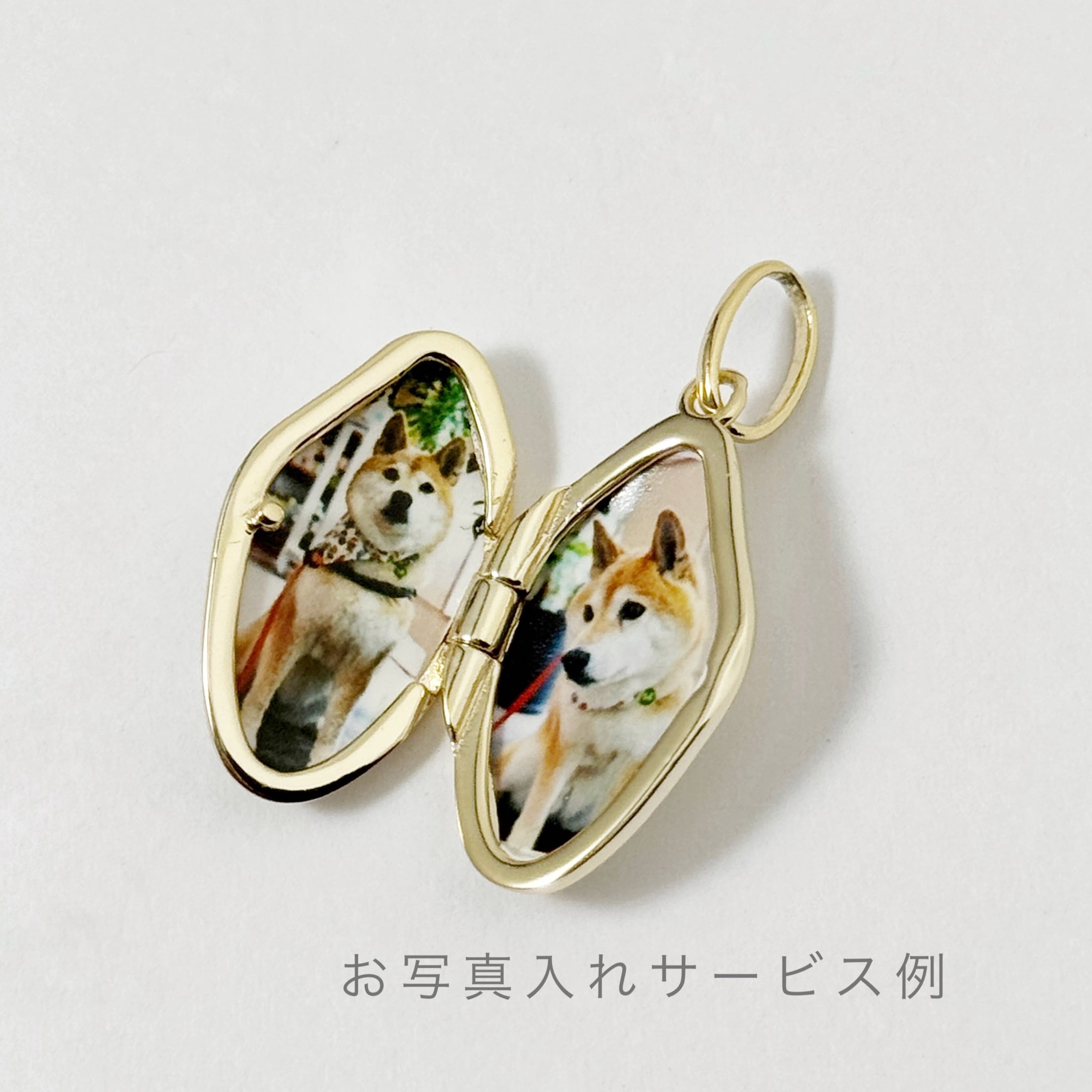 Message Collection】Gold Coating ビーンズ ロケット ペンダント