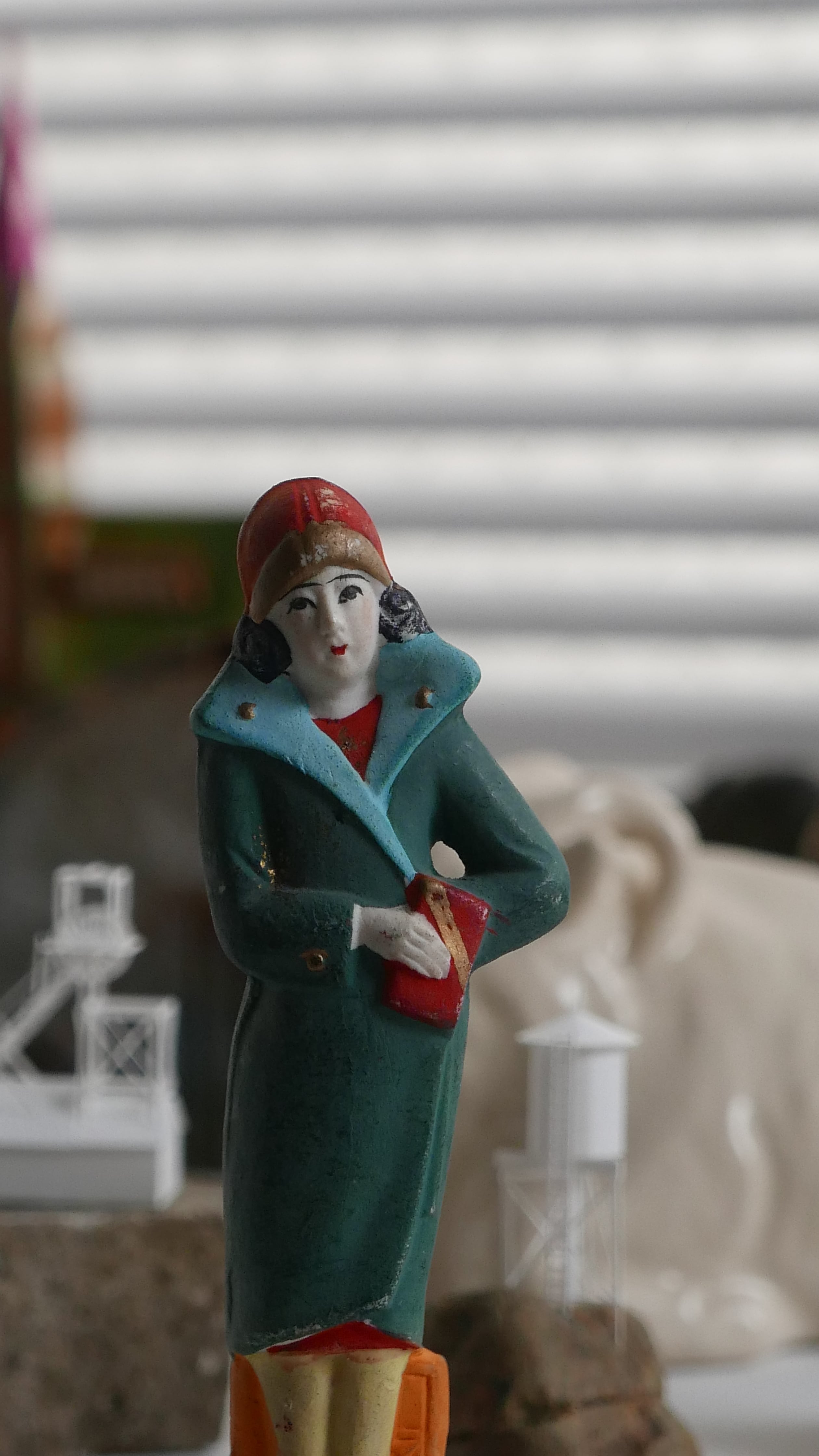 old japan porcelain figurine , modern girl