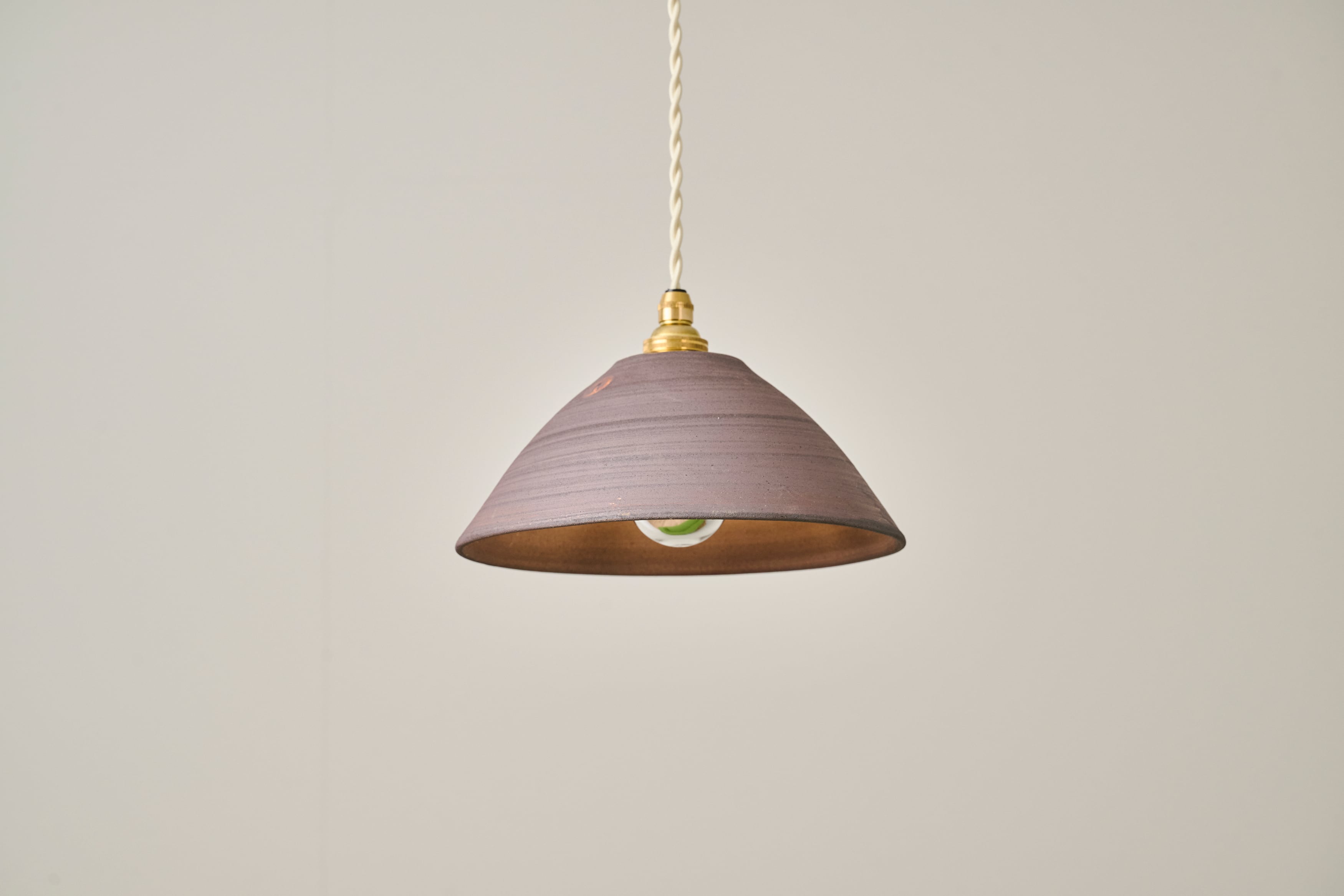 【北欧風】備前焼ランプ Onta lampshade 小鹿田焼ランプシェード ボウル 焼き締め サビ | eranoiwa
