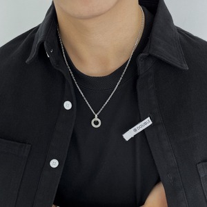 ダブルリングレターネックレス　1057