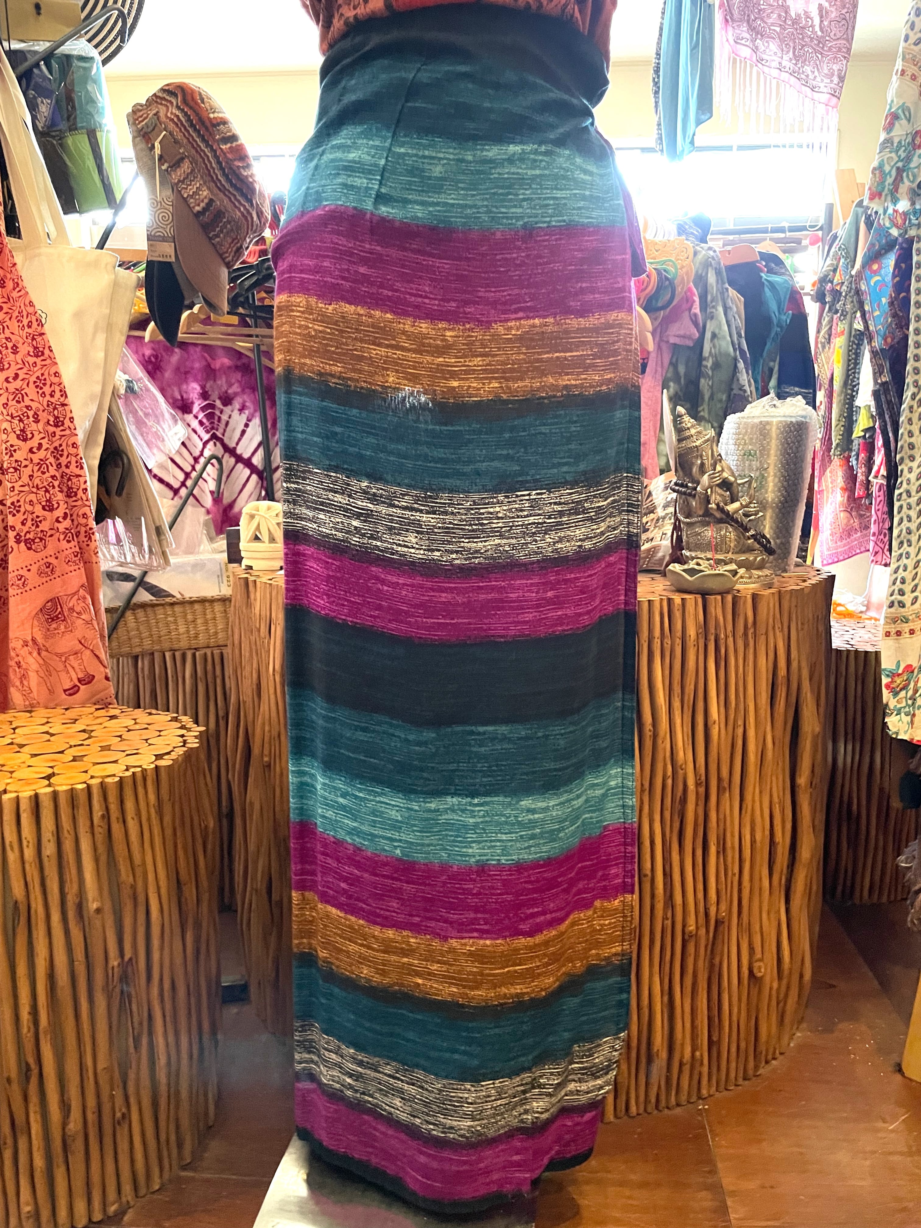 巻きスカート ラップスカート ロングスカート メンズスカート レディーススカート スカート ユニセックス アジアンスカート エスニックスカート マッサージ ユニホーム 柄 アフリカン エスニック アジアン 男女兼用 * アジアン雑貨No.250