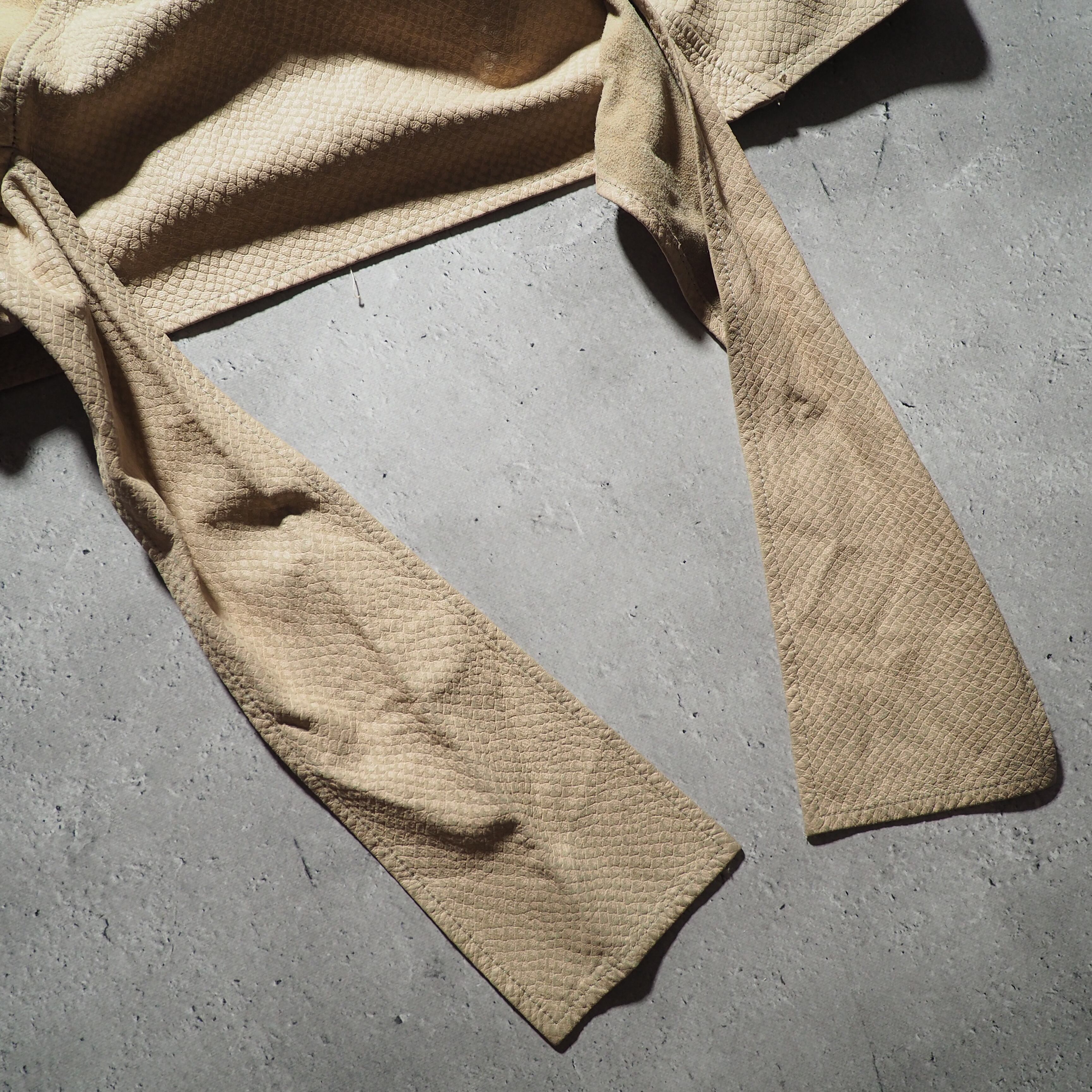 ” Unknown ” suede leather custom vintage loose pull over Tee