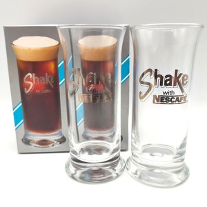 NESCAFE・ネスカフェ・Shakeグラス・2個セット・箱付き・非売品・ノベルティ・No.260909-21・梱包サイズ60