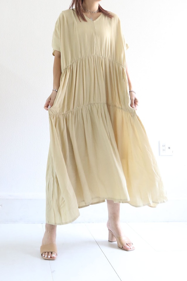 レーヨン ティアードドレス /  RAYON TIERED DRESS(26S33009E)