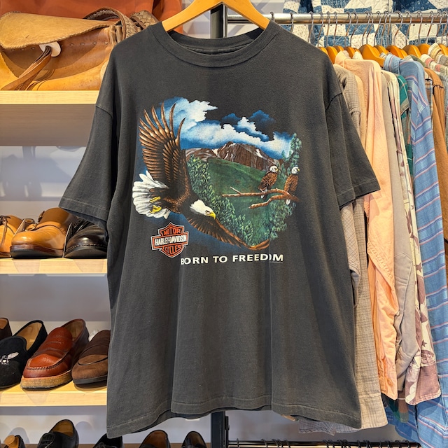 1990s HARLEY-DAVIDSON T-SHIRT BORN TO FREEDOM
