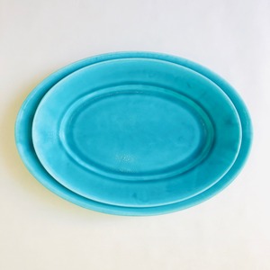 【宮木英至】oval plate/nile blue/S  プレート