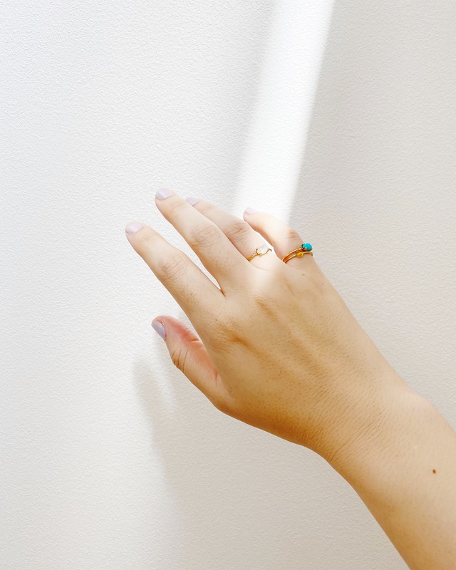 〇予約〇Jem rings: Turquoise.Rainbow moonstone