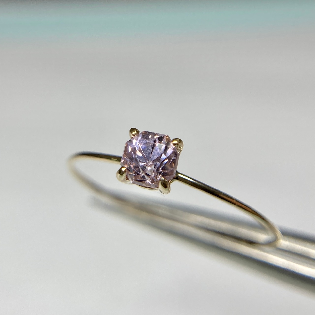 お花みたいなスピネル お試しリング K10 13号 約3.9mm 新品