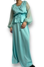 “JC Penney” 70’s Shear sleeve long dress