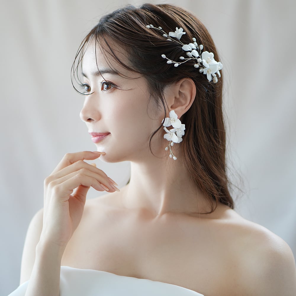 ヘアアクセサリー＆ピアス・イヤリングセット | STELLA BRIDAL