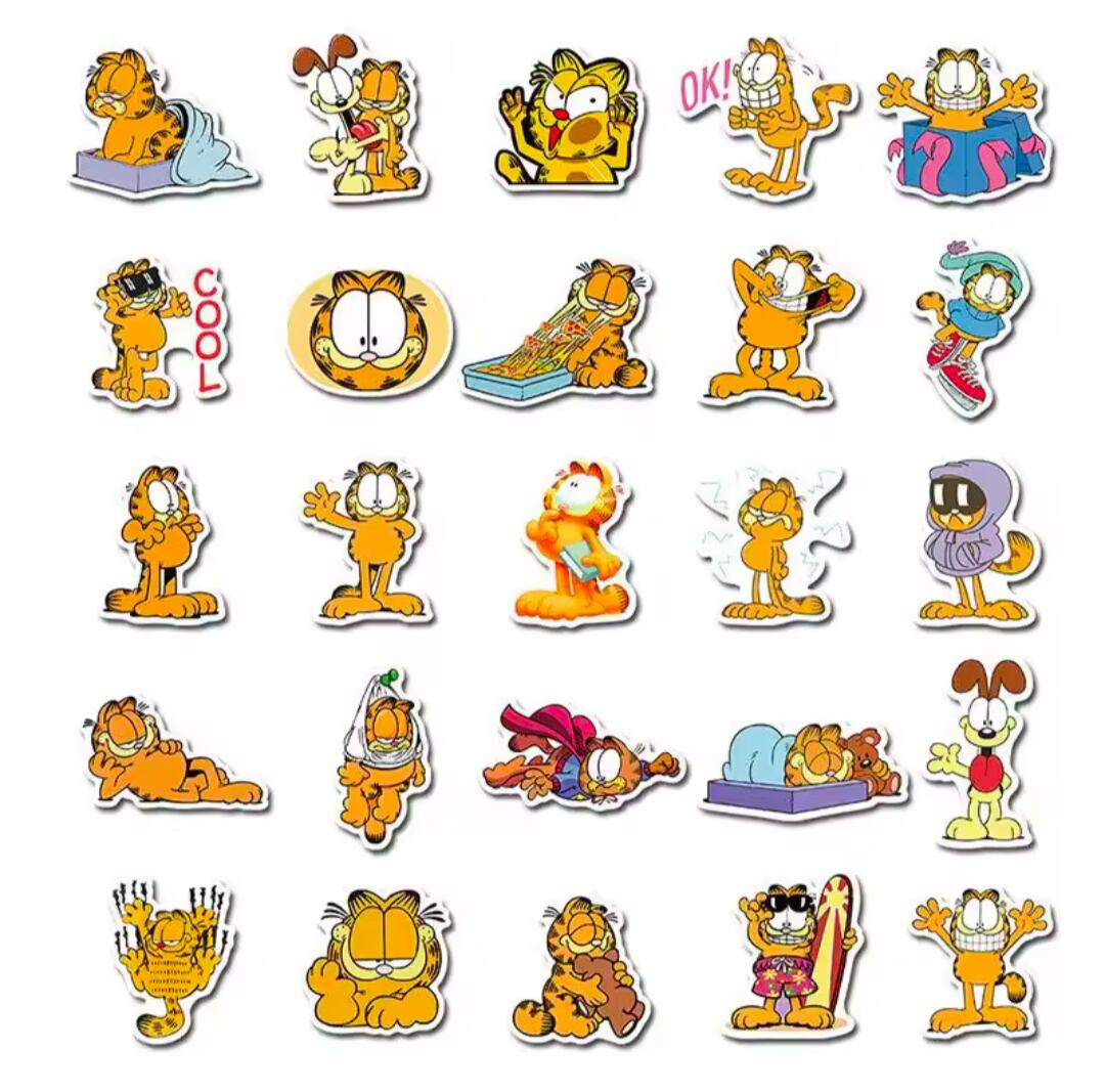 送料無料!【 Garfield / ガーフィールド 】STICKER(ステッカー)50枚SET 〚アメリカン雑貨 アメトイ〛