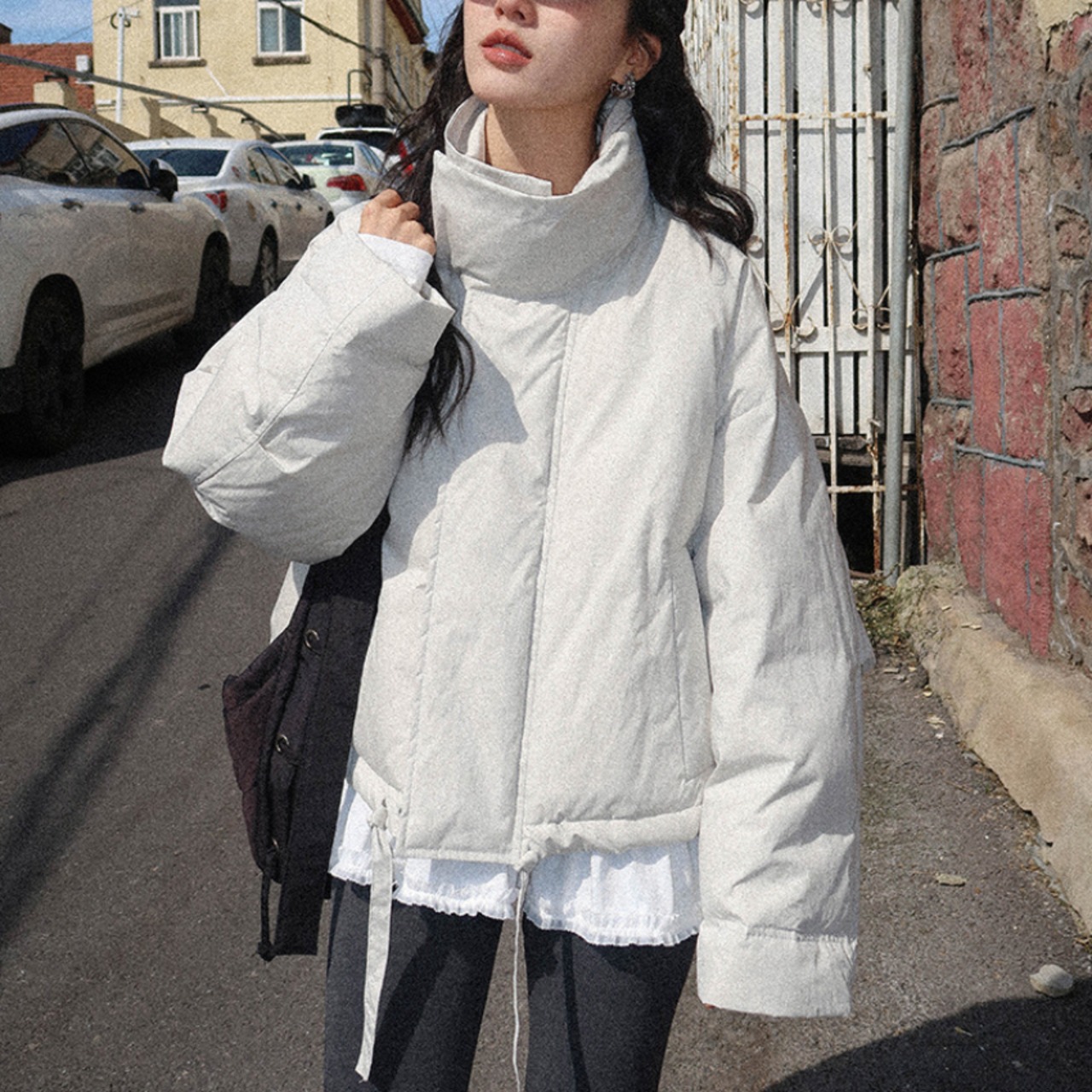 stand collar padded jacket　J00165