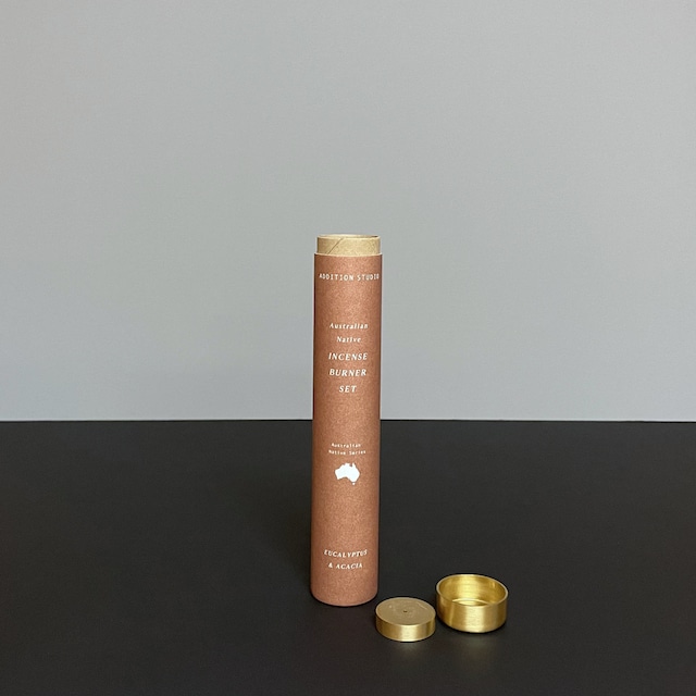 《ユーカリとアカシアのお香（バンブーインセンス）"真鍮の香立てセット”》Eucalyptus&Acaccia- Addition Studio